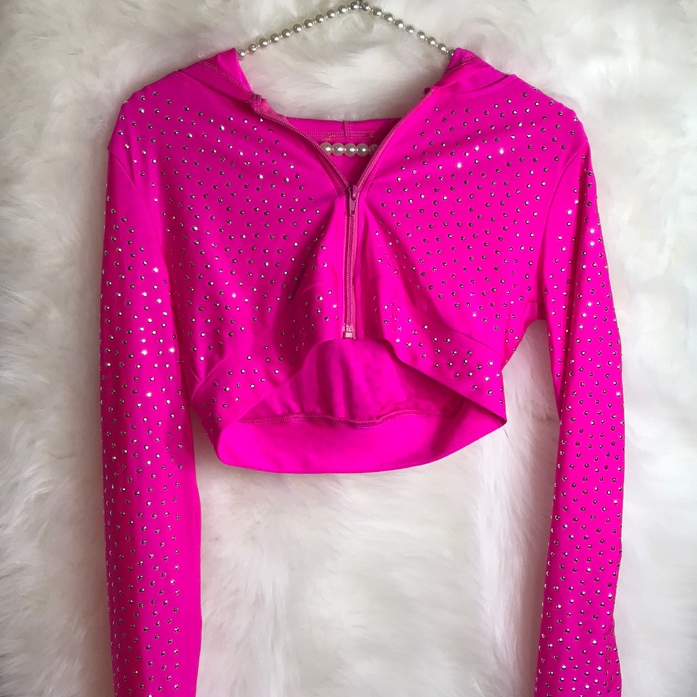 2 piece studded pink set